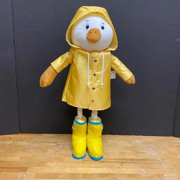 DEBI LILLY Standing Duck In Yellow Raincoat and Boots Decorative - Floral 18” - Picture 1 of 9
